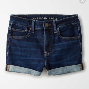 Dark Wash AEO Shorts